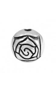 Metal bead flower 17x18mm Antique silver